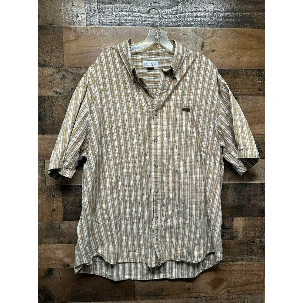 Carhartt Men's Short Sleeve Button Up Size X-Large